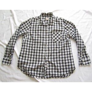Women's Merona Button Plaid Cotton Long Sleeve Shirt Sz 2XL (WB256)